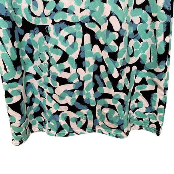 Tracy Negoshian Printed Shift Dress Jeweled Sleeves Size XS - Picture 2 of 7